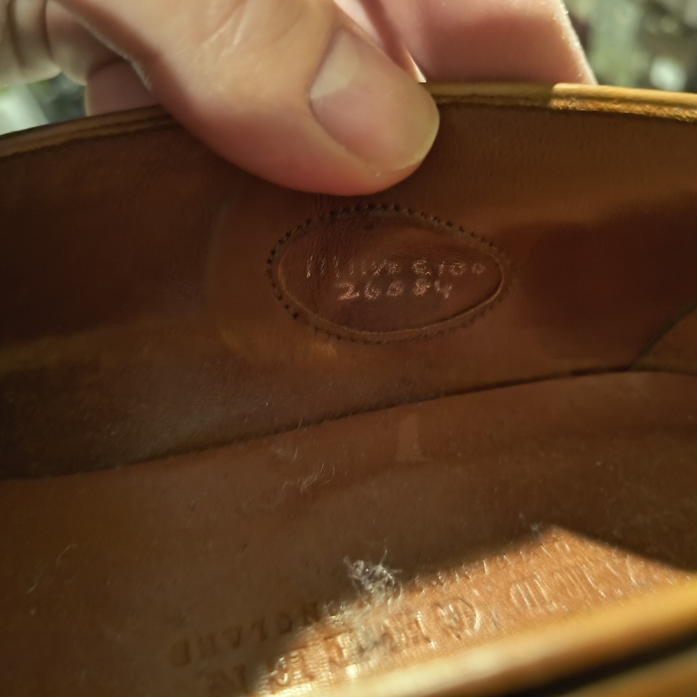 Edward Green Bamford Edwardian Antique Brown Leather Wholecut Loafers 11.5 - Picture 11 of 12